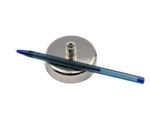 Fixador Magnético 60x15 mm com pino c/ rosca interna e olhal M8