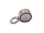 Fixador Magnético 58x28 mm com olhal na lateral para pesca magnética - 120KG