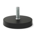 Fixador Magnético Emborrachado 22x6 mm com pino roscado