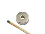 Ímã de neodímio anel 22x7 mm furo 6,35 mm - N42
