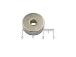 Ímã de neodímio anel 22x7 mm furo 6,35 mm - N42