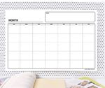 Quadro planner magnético mensal 60x40 cm