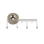 Ímã de neodímio anel 12x3 mm furo escareado 6x3 mm - N42