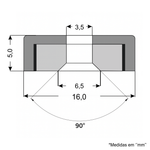  Fixador Magnético Ø16 x 5 mm com furo escareado