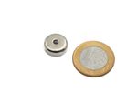  Fixador Magnético Ø16 x 5 mm com furo escareado