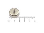 Fixador Magnético 20x7 mm com pino roscado M4x10 mm