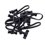 Elásticos Abotoáveis Magic Ties Preto - 100 Unidades
