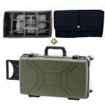 Kit Case MP-0055 Verde Militar + Lid Organizer Notebook + Divisória Organizadora