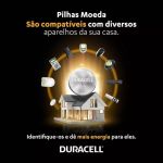 Bateria Botão de Lítio 3V CR2032 Duracell - Cartela Com 5un
