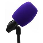 Espuma para Microfone SM58 Roxa Modelo Quadrado Veludo