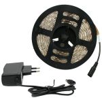 Fita Led 5050 10m c/ silicone Ip65 Branco Frio + Fonte 110v/220v - Bivolt