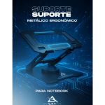Suporte de Notebook 17” Ergonômico e Reforçado – Altura Ajustável e Giro 360°