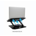 Suporte de Notebook 17” Ergonômico e Reforçado – Altura Ajustável e Giro 360°
