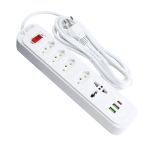 Filtro de linha 2500W com 5 Tomadas 2 USB 1 PD e Cabo 3 Metros