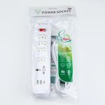 Filtro de linha 2500W com 5 Tomadas 2 USB 1 PD e Cabo 3 Metros