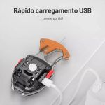Mini Lanterna Multifuncional 7 em 1 com Isqueiro Elétrico