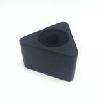 Canopla de Acrílico para Microfones Triangular Preta