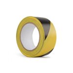 Fita para Demarcação de Solo Zebrada Amarela e Preta 48mm X 30m
