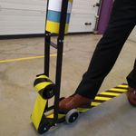 Fita para Demarcação de Solo Zebrada Amarela e Preta 48mm X 30m