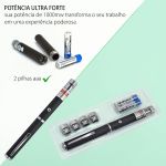 Caneta Laser Pointer Verde 1000mw 5 Pontas