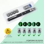 Caneta Laser Pointer Verde 1000mw 5 Pontas