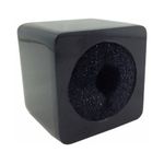 Canopla Para Microfone de Acrílico Cubo Preta