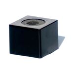 Canopla Para Microfone de Acrílico Cubo Preta