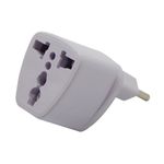 Adaptador de Tomada Padrão Europeu para Bipolar Brasileiro - Branco