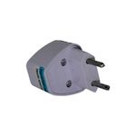 Adaptador de Tomada Padrão Europeu para Bipolar Brasileiro - Branco