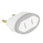 Adaptador de tomada Bipolar Americano (chato) para Bipolar Brasileiro Daneva