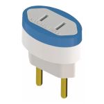 Adaptador de tomada Bipolar Americano (chato) para Bipolar Brasileiro Daneva