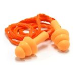 Protetor Auricular de Silicone com Cordão Laranja 3M
