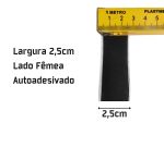 Tira de Contato Adesivo Fêmea Velfix 25mm X 1m Preta