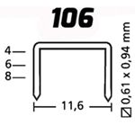 Grampos Galvanizados 106/6 Rocama - 3500 Unidades