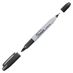 Caneta Sharpie Preta Ponta Dupla Permanente