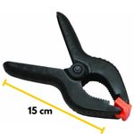 Garra Pony Spring Clamp de Nylon Preto 15cm nº6