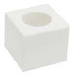 Canopla Para Microfone de Acrílico Cubo Branca