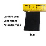 Tira de Contato Adesivo Macho Velfix 50mm X 1m Preta