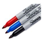 Caneta Sharpie Marcador Permanente Multiuso Ponta Fina 3 Cores
