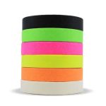 Kit Fita Crepe Colorida Neon Fluorescente 18mm x 30m - 6 cores