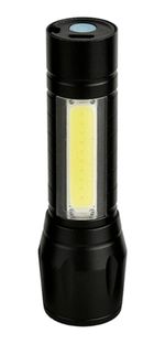 Lanterna LED Tática Recarregável USB com Case