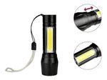 Lanterna LED Tática Recarregável USB com Case