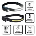 Lanterna de Cabeça com Sensor de Movimento