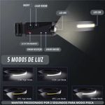 Lanterna de Cabeça com Sensor de Movimento