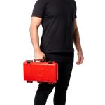 Case Rígido Patola MP-0015 Vermelho + Espuma Micro Serrilhada