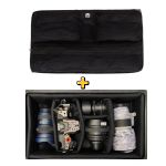 Kit Divisória para Cases Preto MP-0060 + LID Organizador Tampas