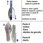 Talher Dobrável Multifuncional 4 em 1 - Amarelo