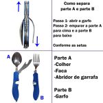 Talher Dobrável Multifuncional 4 em 1 - Amarelo