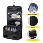 Necessaire Grande para Viagem com Divisórias Preto