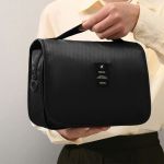 Necessaire Grande para Viagem com Divisórias Preto